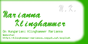 marianna klinghammer business card